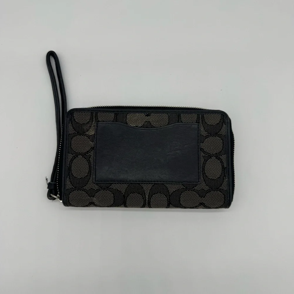 Coach Black and Gray Key Card Holder